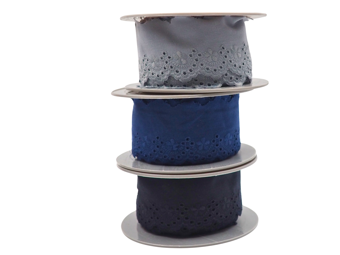 Wäsche Spitze  Blumen 50mm navy
