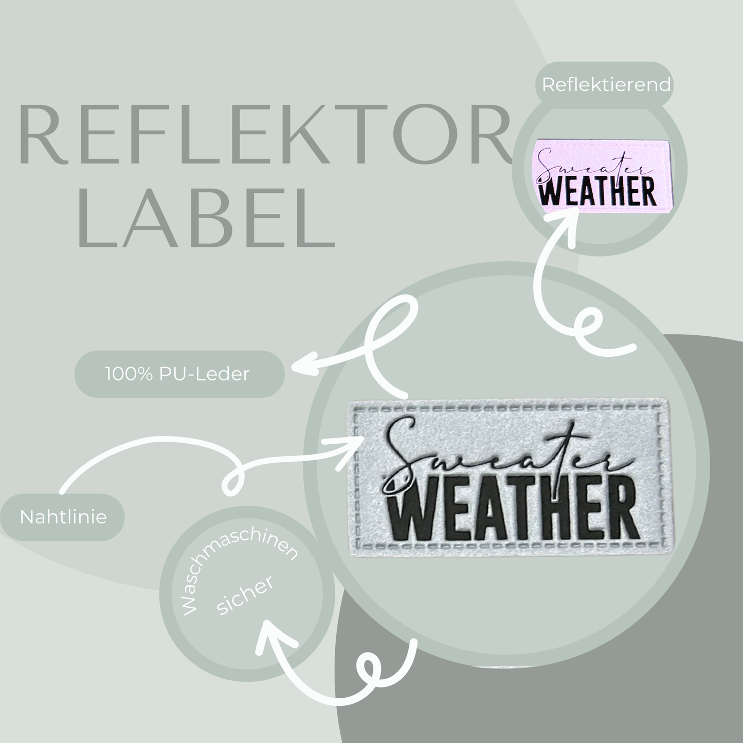 Sweater Weather Reflektierendes Label Reflektor