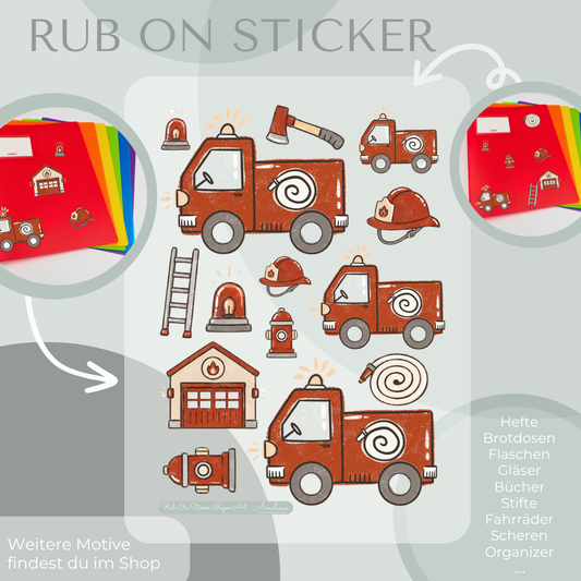 Rub on Sticker Feuerwehr