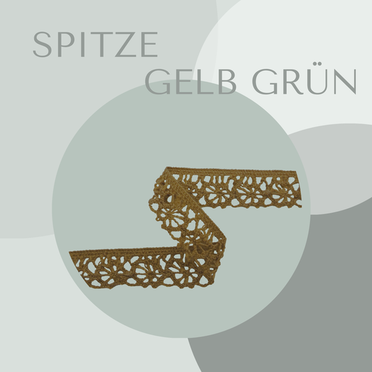 Klöppel Spitze 13mm gelbgrün