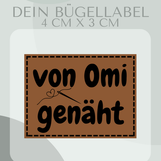 von Omi genäht, Bügellabel 