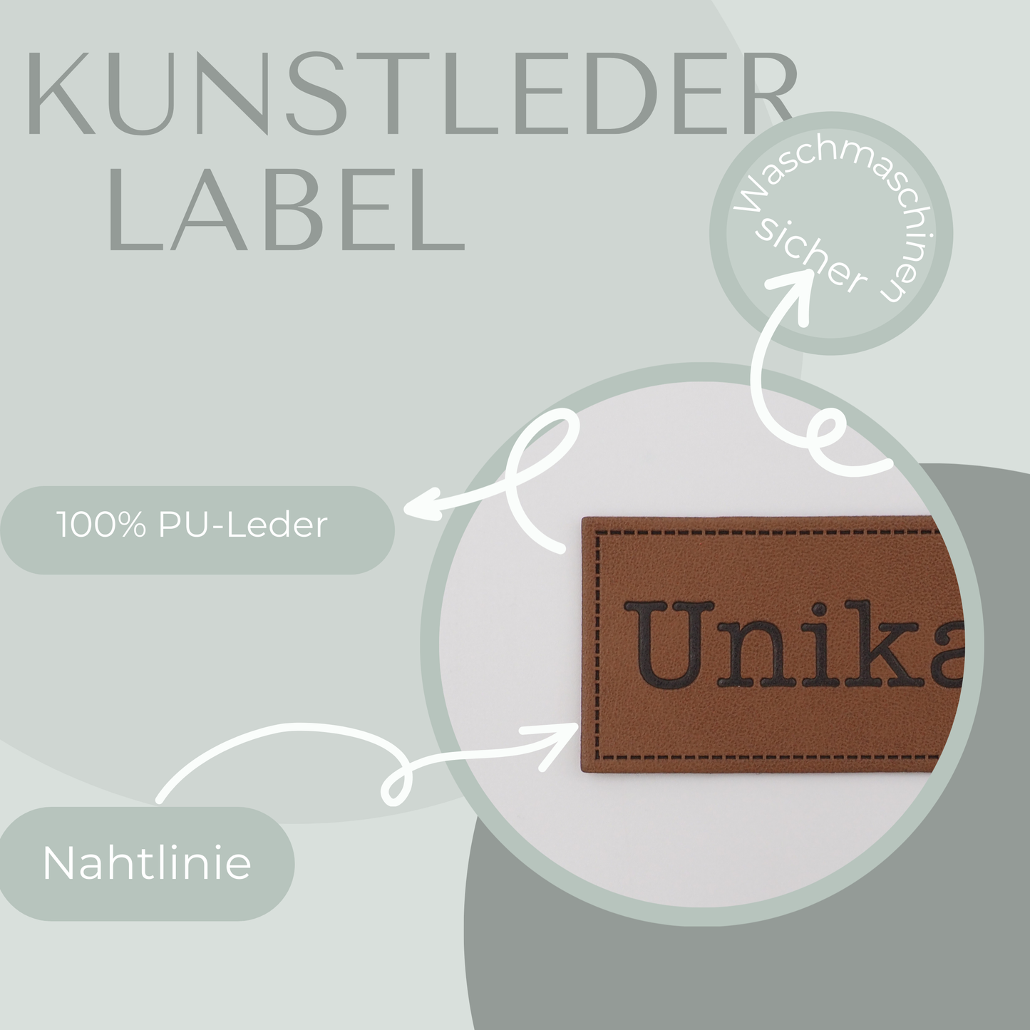 Unikat Kunstlederlabel Kunstleder Label Eigenproduktion