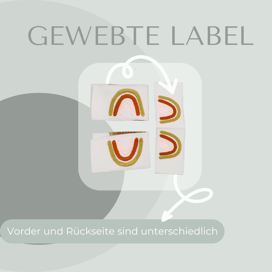 Regenbogen Web Label gewebt Eigenproduktion