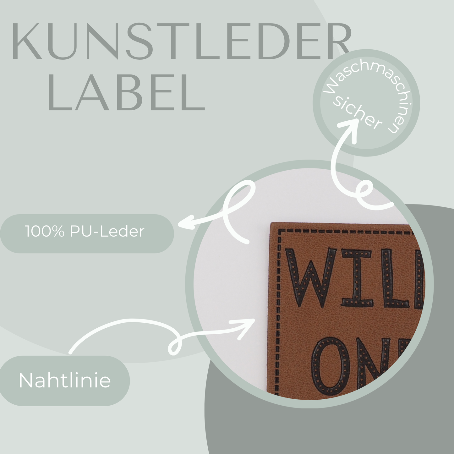 Wild One Kunstlederlabel Kunstleder Label Eigenproduktion