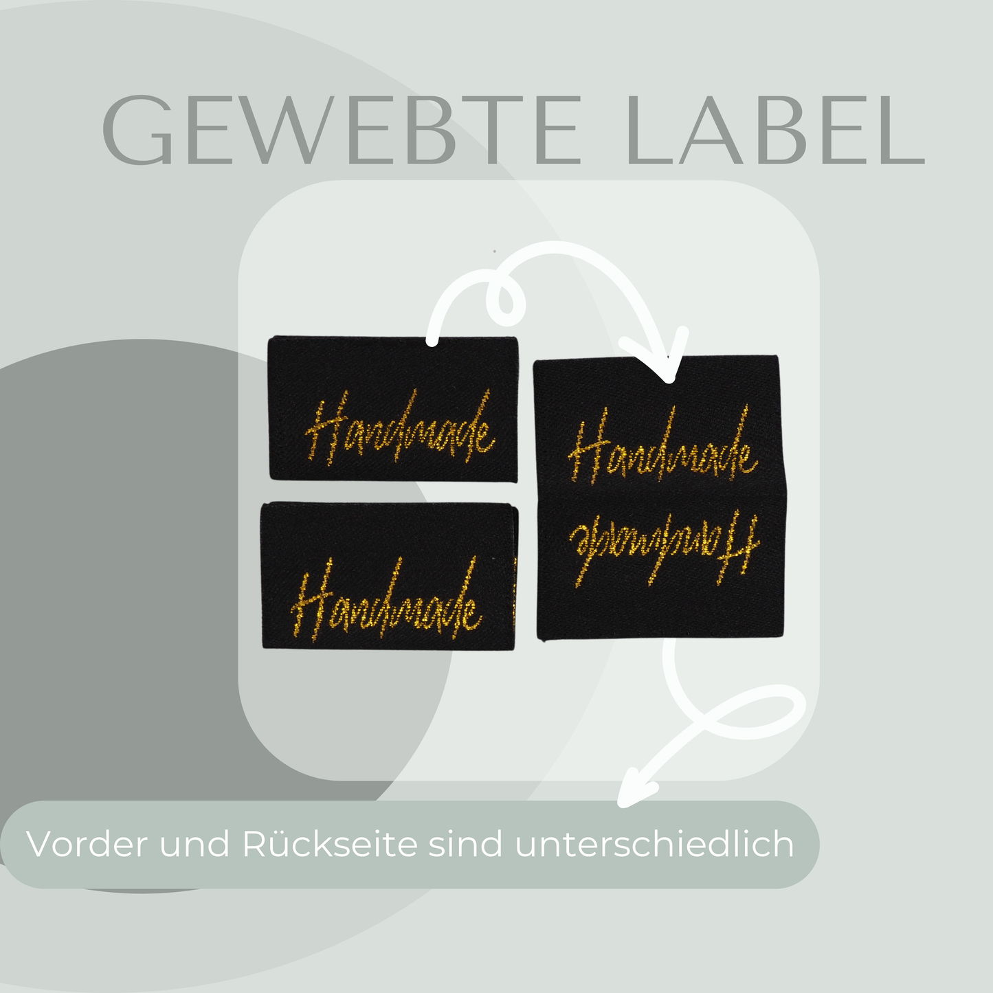 Handmade Web Label gewebt Eigenproduktion
