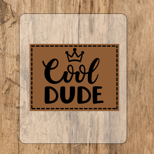 Cool Dude Bügel Label Bügellabel Eigenproduktion