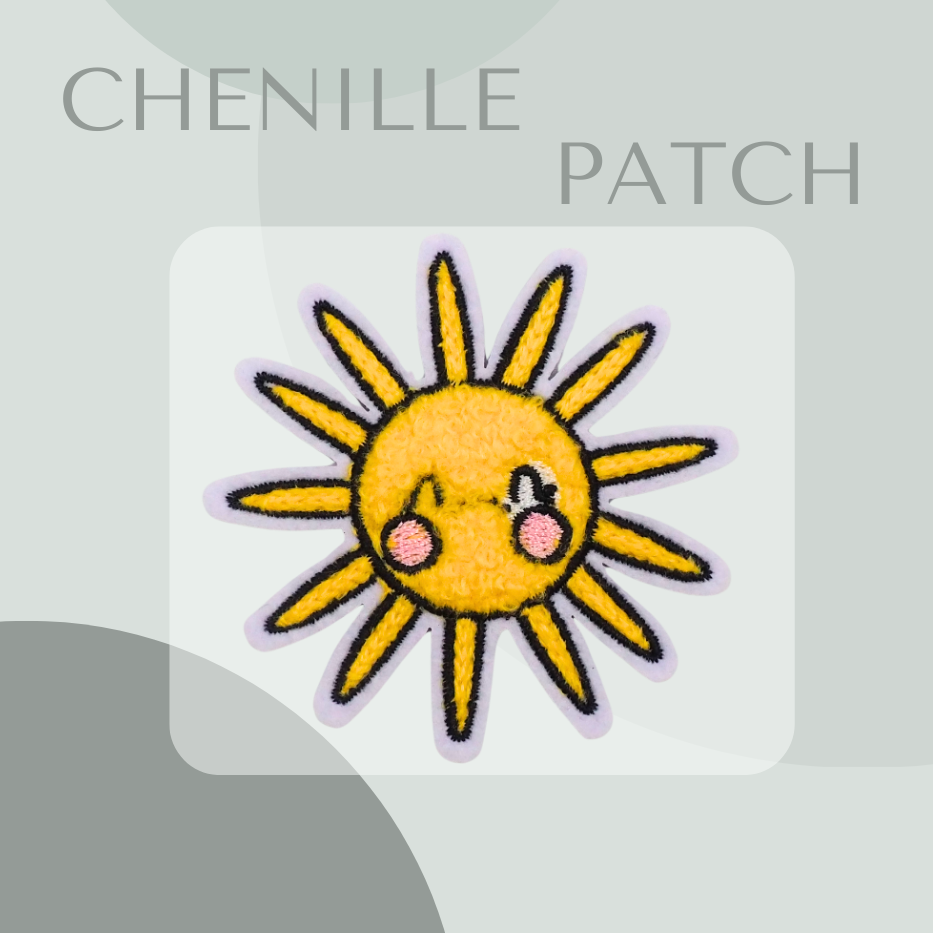Chenille-Patch Sonne Iron-on