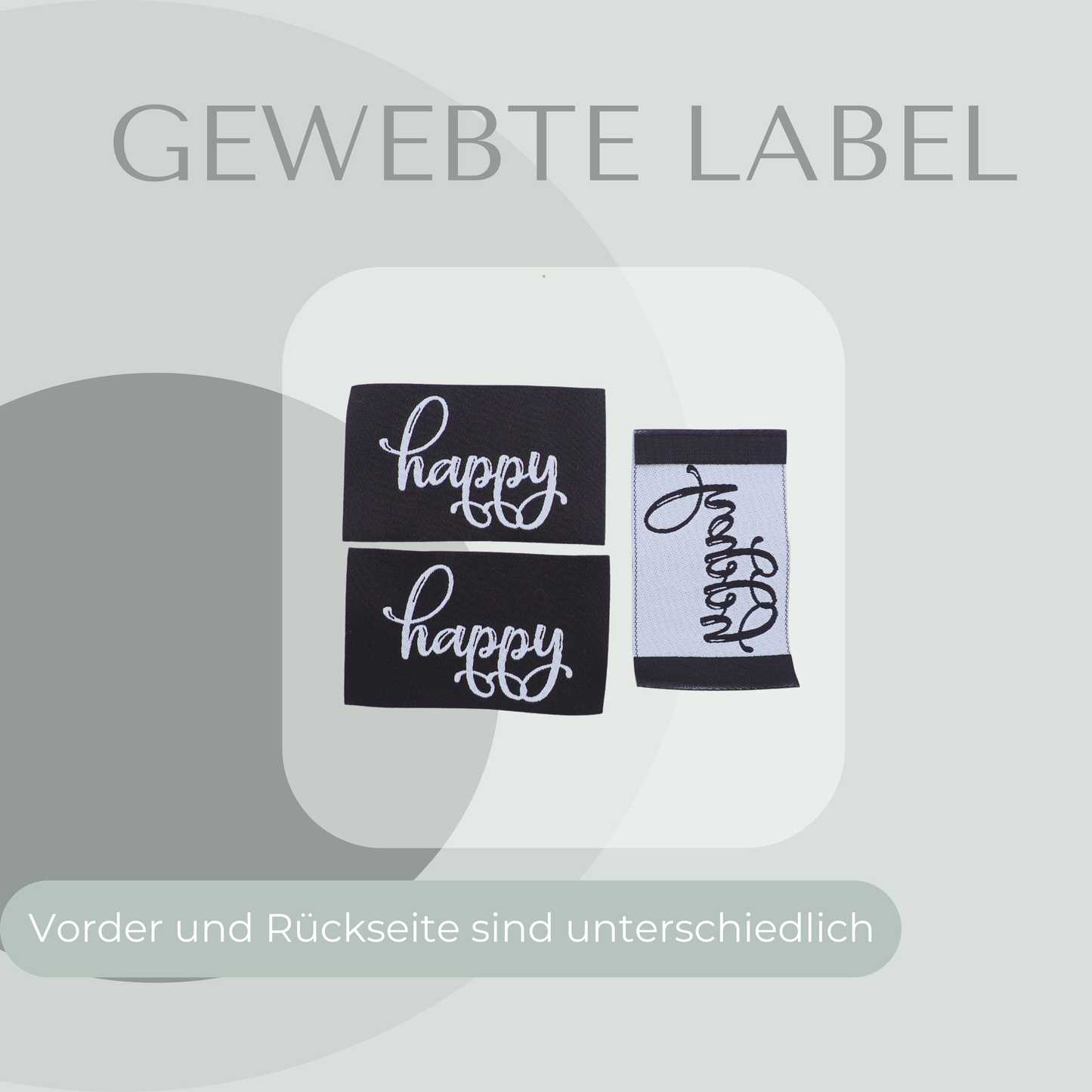 Happy Label gewebt Eigenproduktion