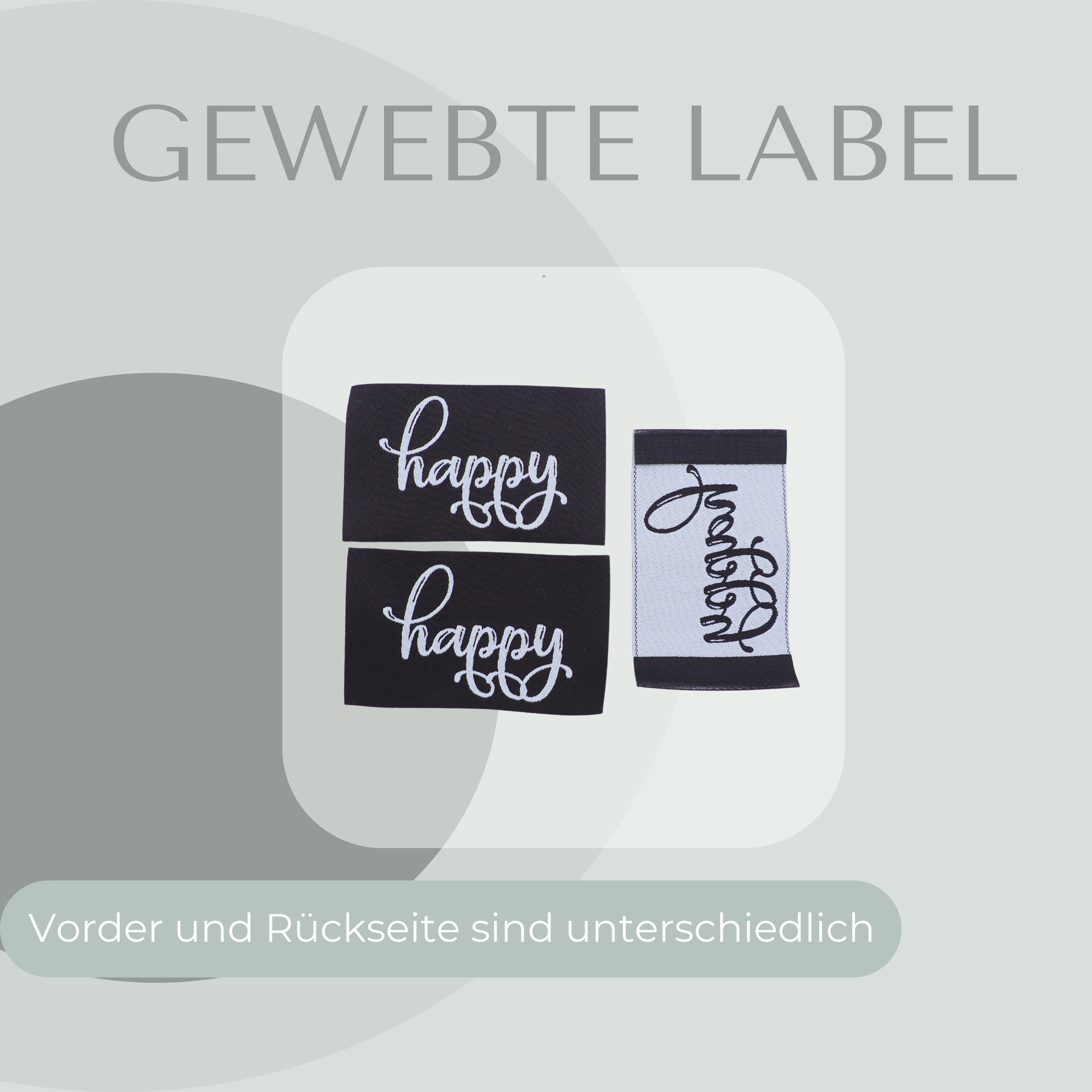 Happy Label gewebt Eigenproduktion