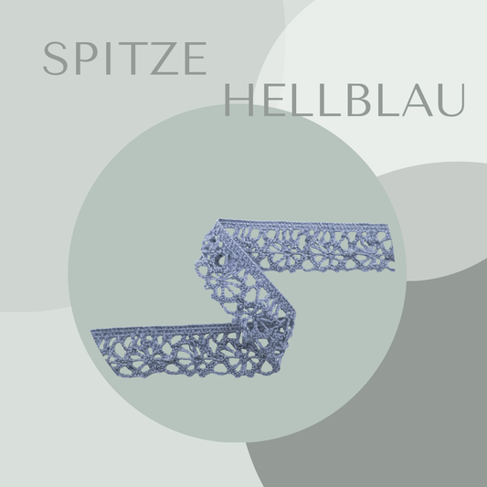 Klöppel Spitze 13mm Hellblau