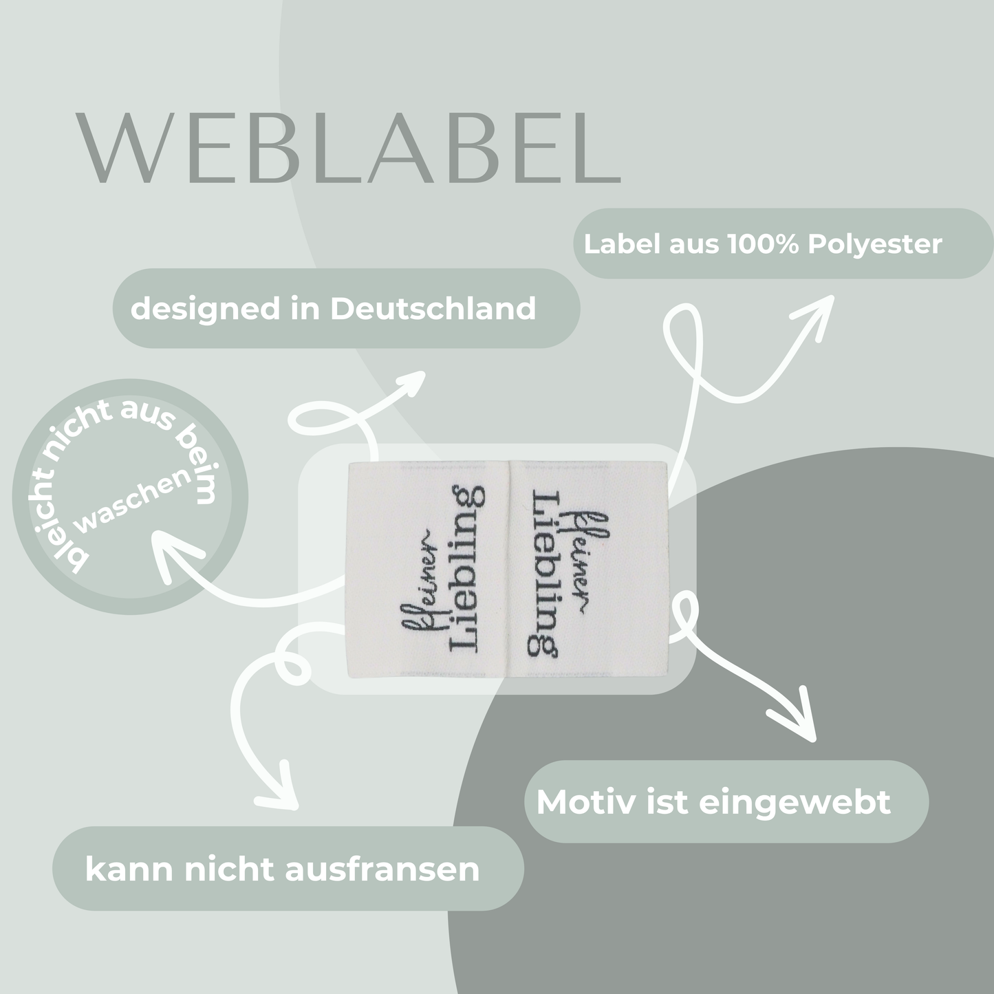 kleiner Liebling Web Label gewebt Eigenproduktion