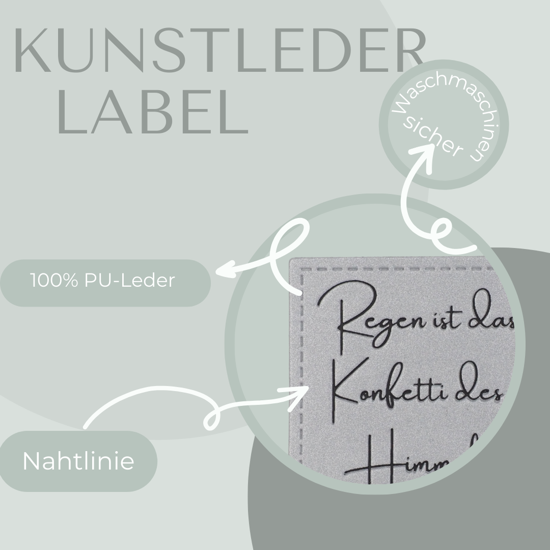 Regen ist das Konfetti des Himmels Reflektor Label