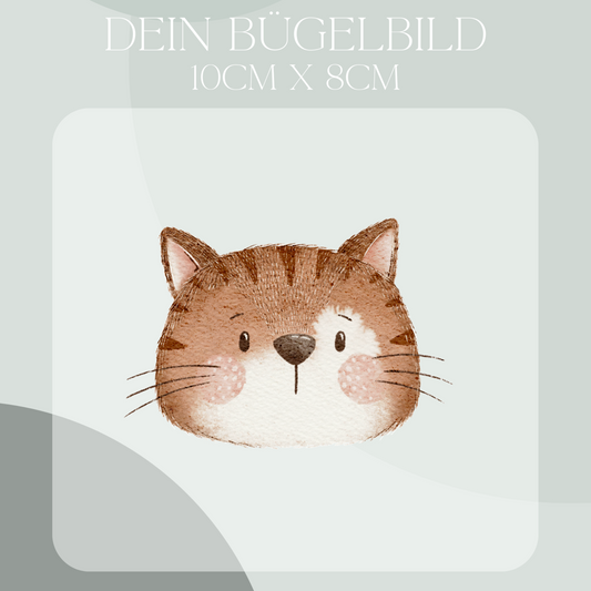 Katze - Mini Bügel-Bild Bügelbild Eigenproduktion