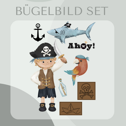 Bügelbild Piraten Set