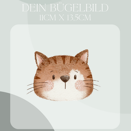Katze - Maxi Bügel-Bild Bügelbild Eigenproduktion