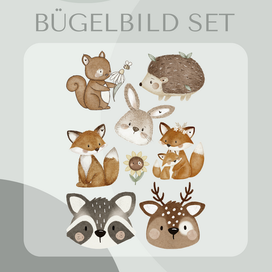 Bügelbild Wald Set 