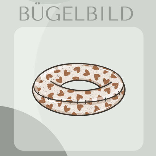 Bügelbild Herz Reifen