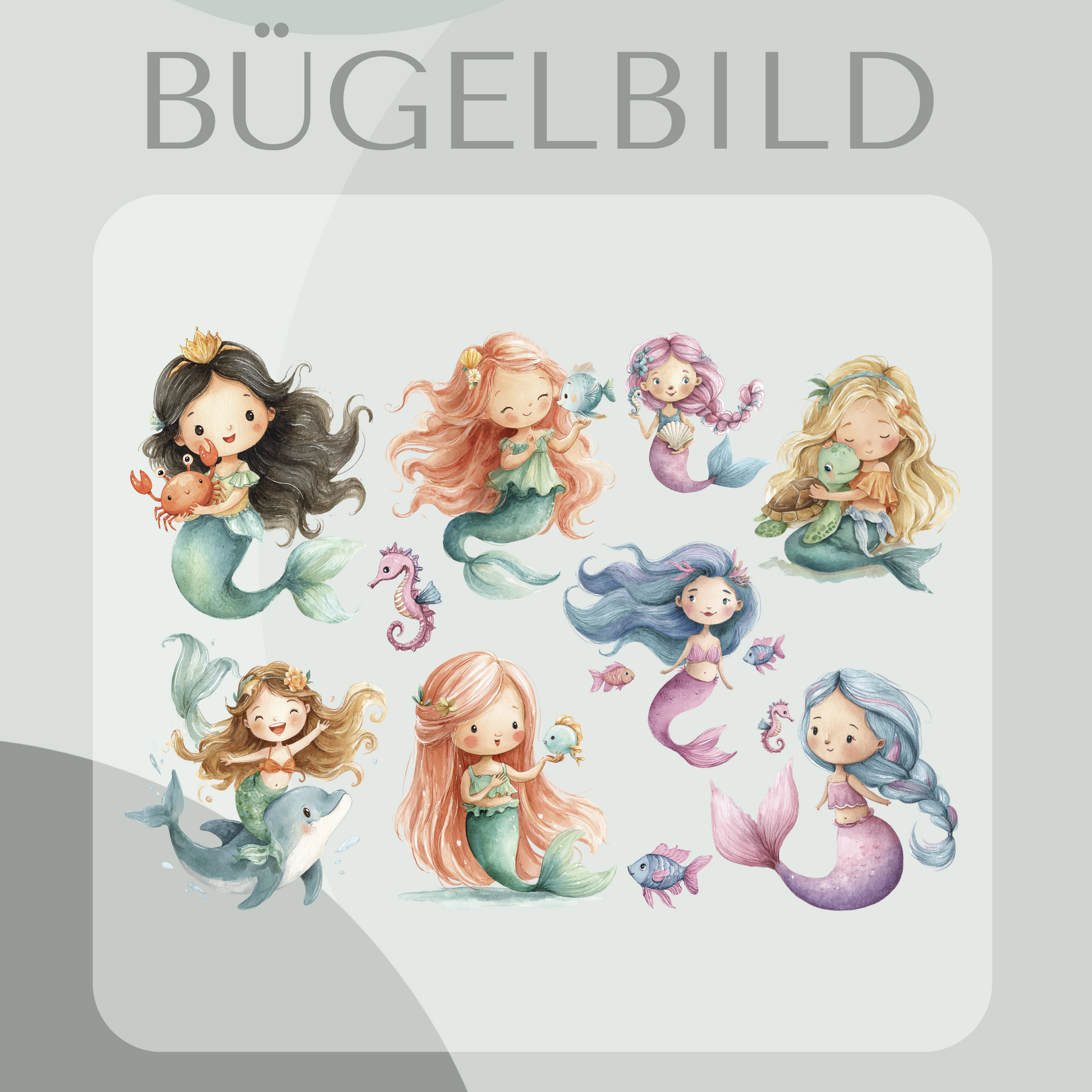 Bügelbild Meerjungfrau Set 