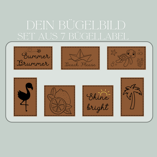 Sommer Bügel-Label Set Eigenproduktion