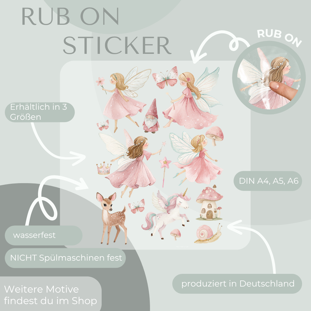 Feen Rub-On Sticker Set