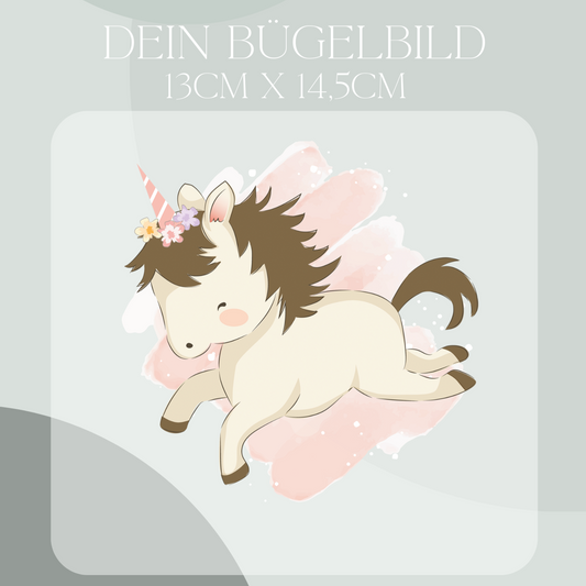 Einhorn Bügel-Bild Bügelbild Eigenproduktion