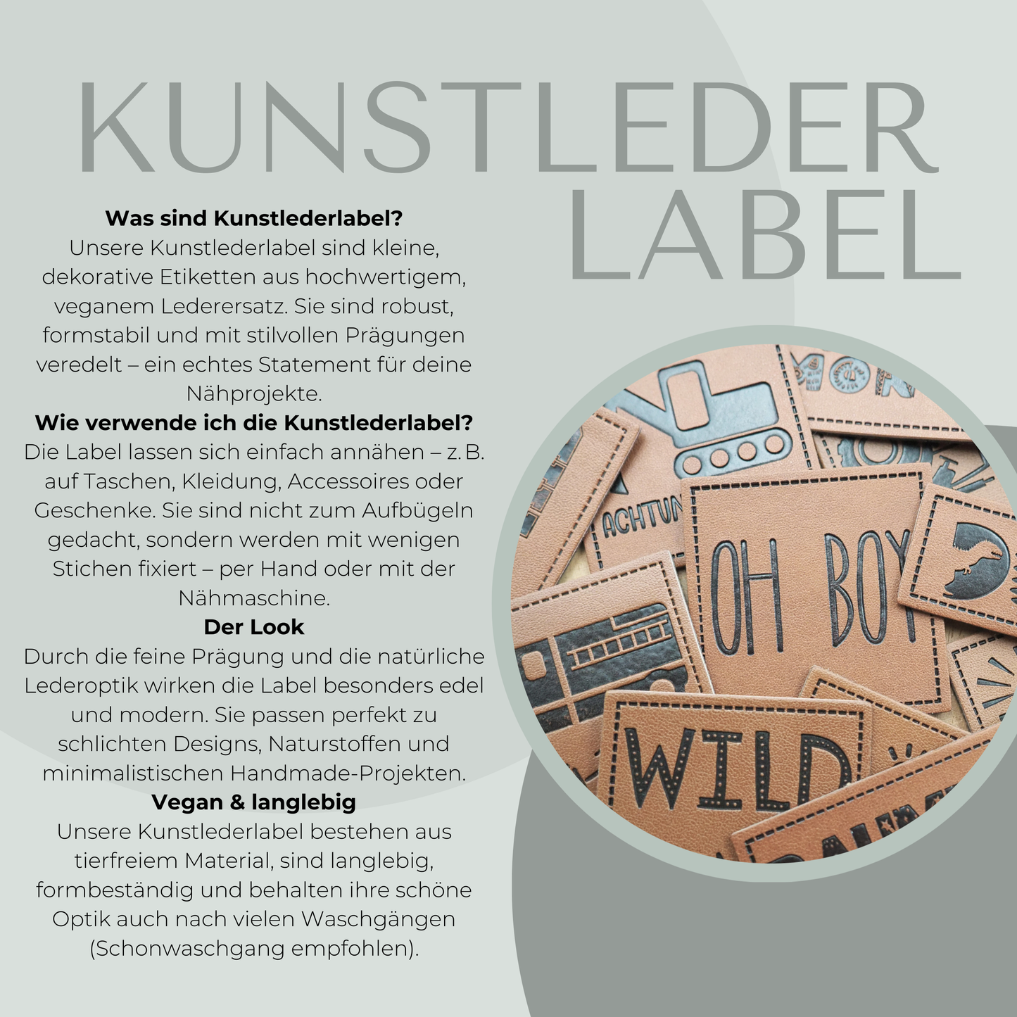 Mini Boss Kunstlederlabel Kunstleder Label Eigenproduktion