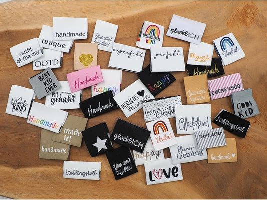 40 Stück - Gewebte Label Paket