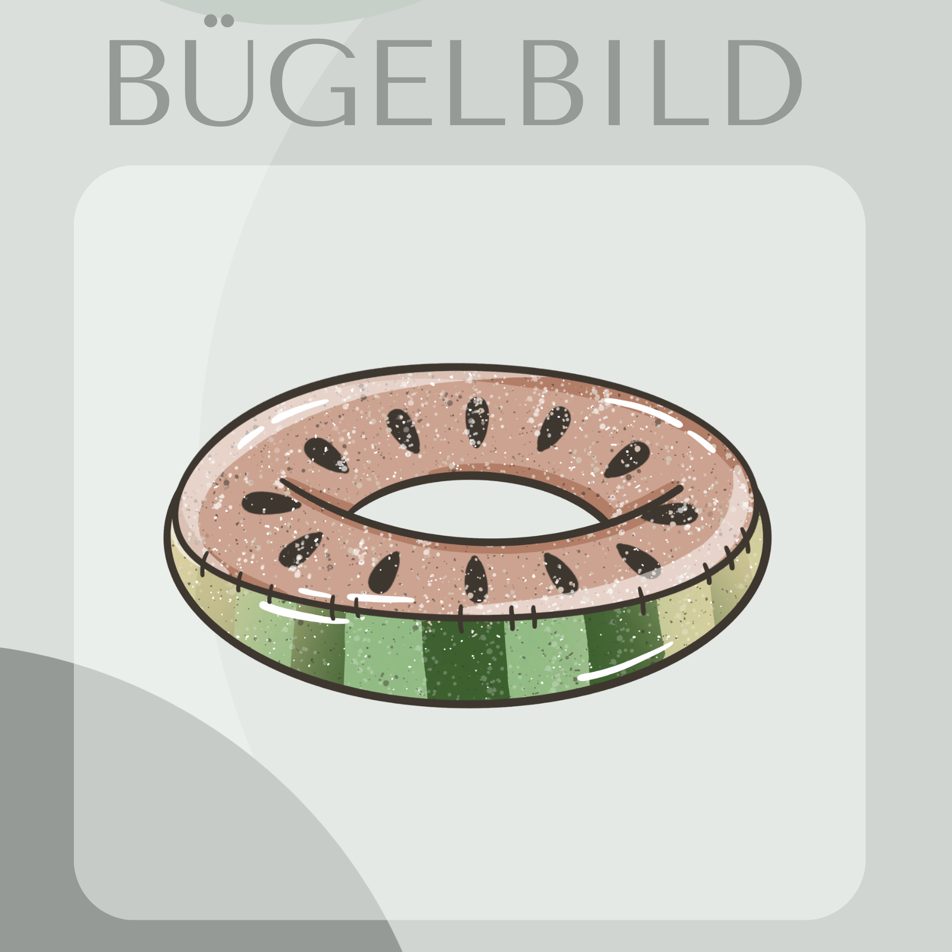 Bügelbild Wassermelone Reifen