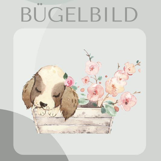 Bügelbild Aquarell Hund