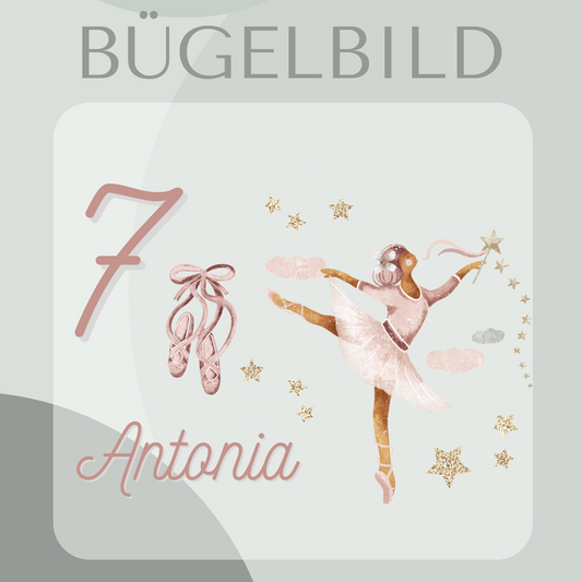 Bügelbild-Set personalisiert Ballerina
