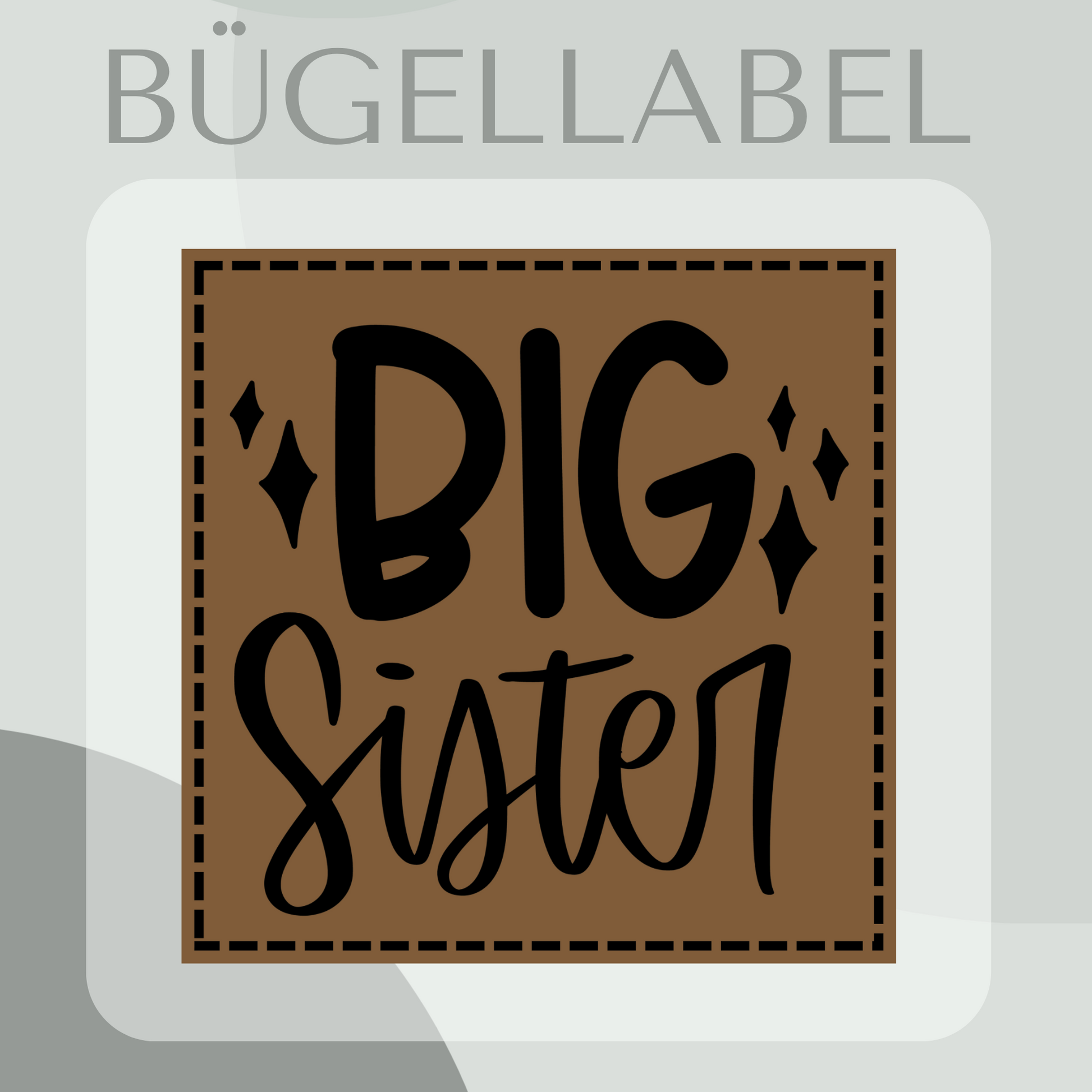 Bügellabel Big Sister