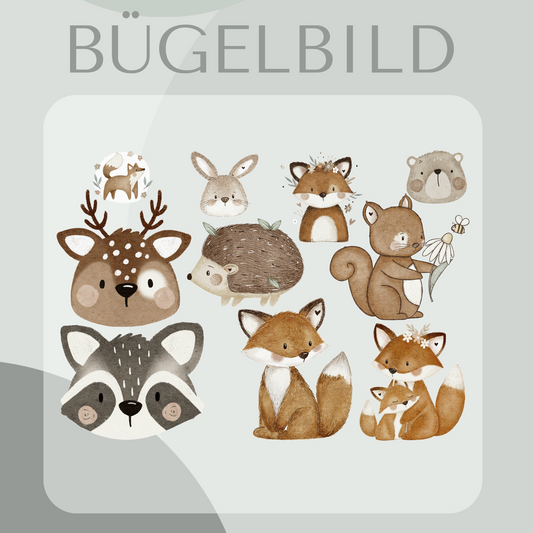Bügelbild Waldtiere-Set