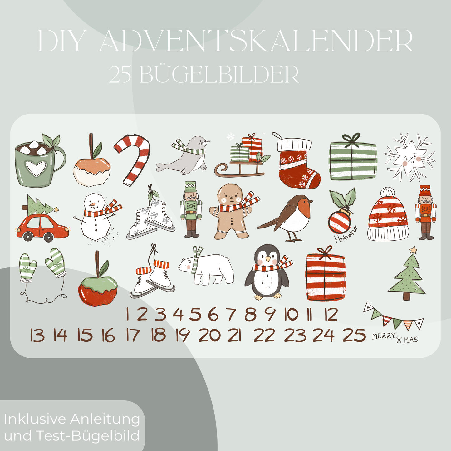 DIY Adventskalender IV Bügel-Bild Eigenproduktion