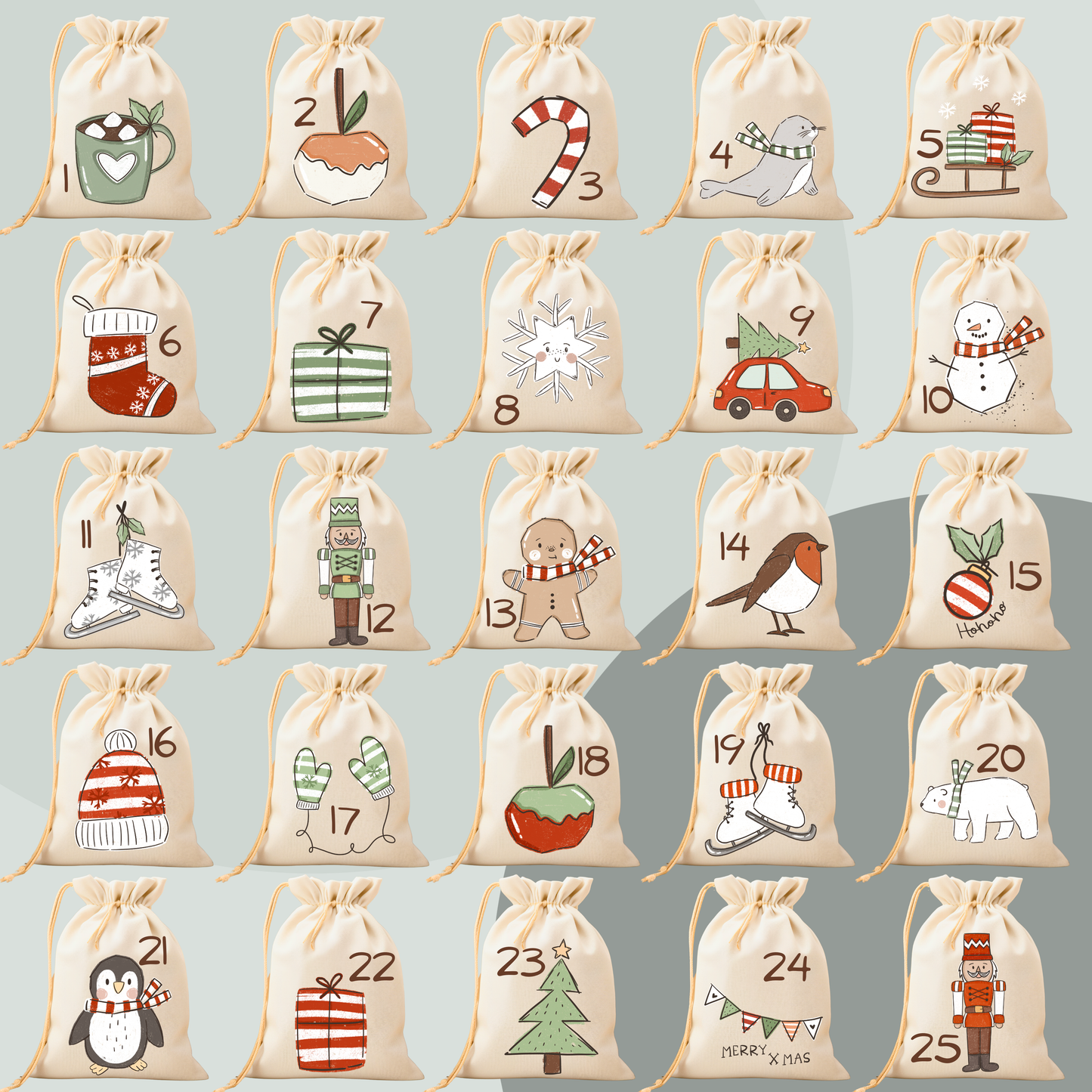 DIY Adventskalender IV Bügel-Bild Eigenproduktion