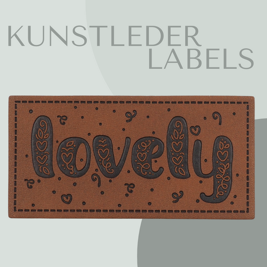 lovely Kunstlederlabel Kunstleder Label Eigenproduktion