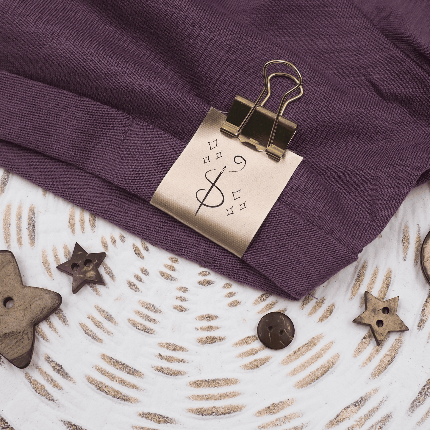 Personalisierte Satin Label - "Genäht mit Leidenschaft" - personalisiert mit eigenem Namen