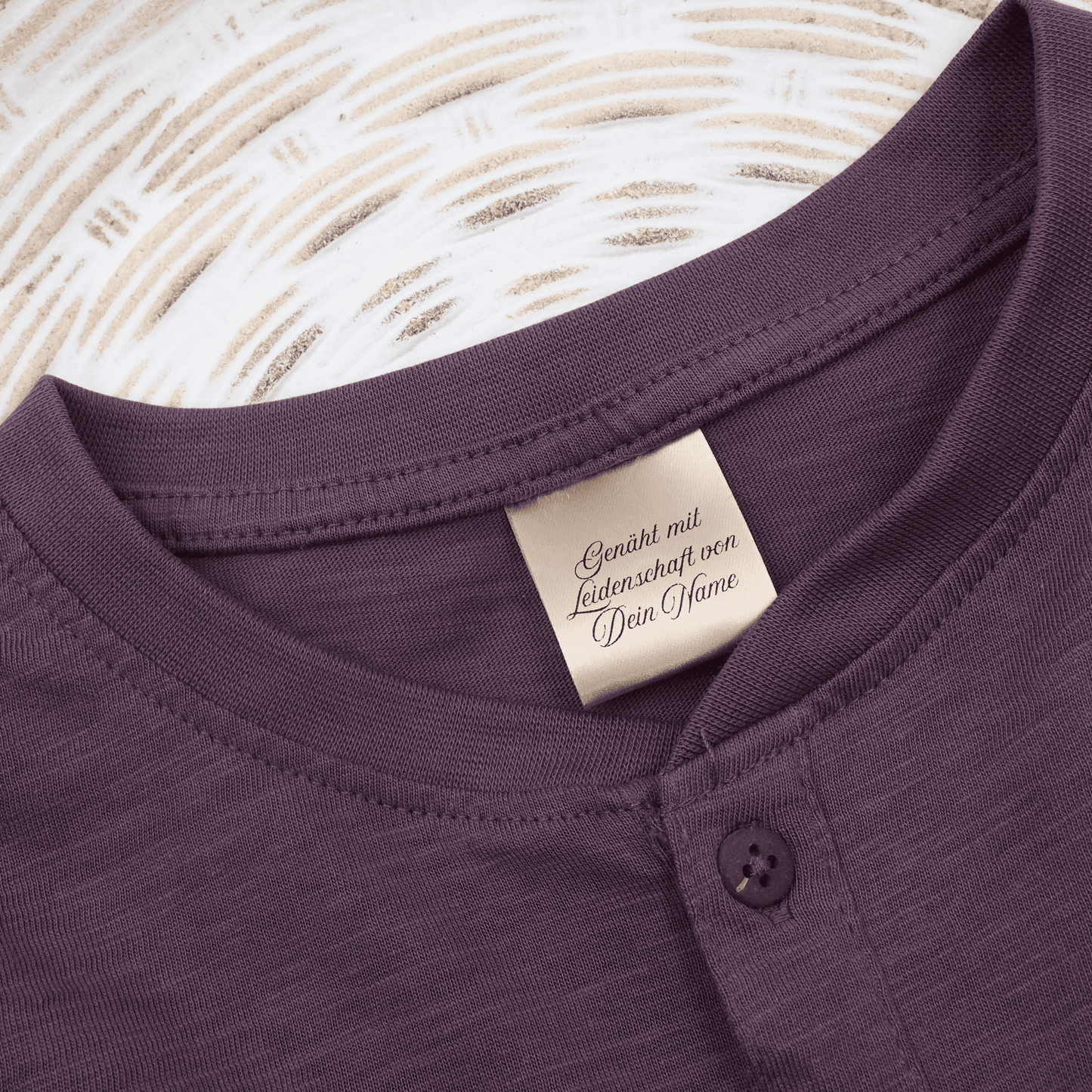 Personalisierte Satin Label - "Genäht mit Leidenschaft" - personalisiert mit eigenem Namen
