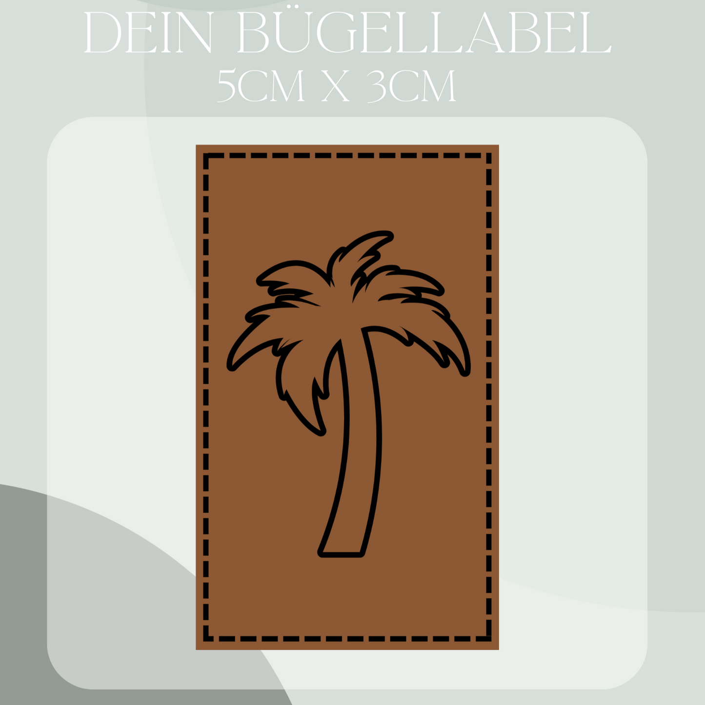 Palme Bügel Label Bügellabel Eigenproduktion