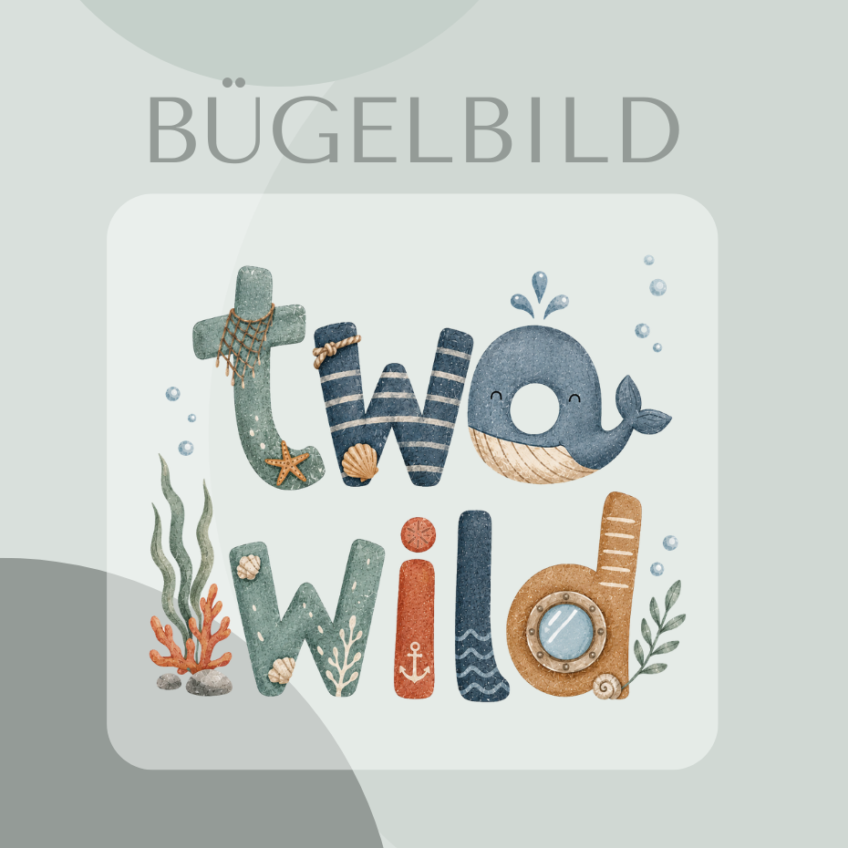 Two Wild Wal - Bügelbild