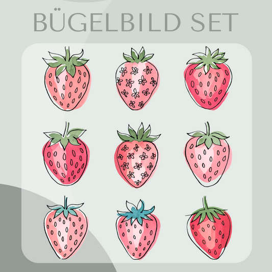 Bügelbild Erdbeere