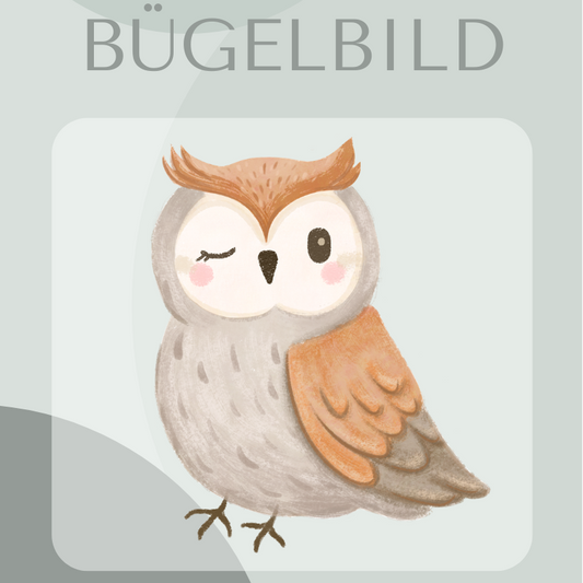 Eulen Bügelbild Eigenproduktion