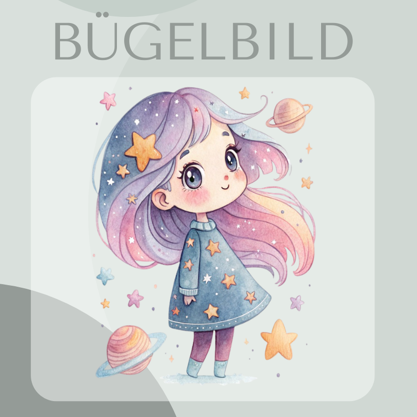 Sternen Mädchen - Bügelbild Eigenproduktion