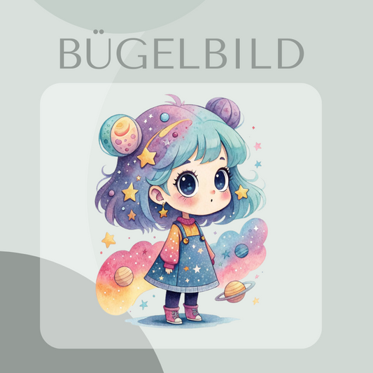 Bügelbild- Sternenmädchen im Universum 