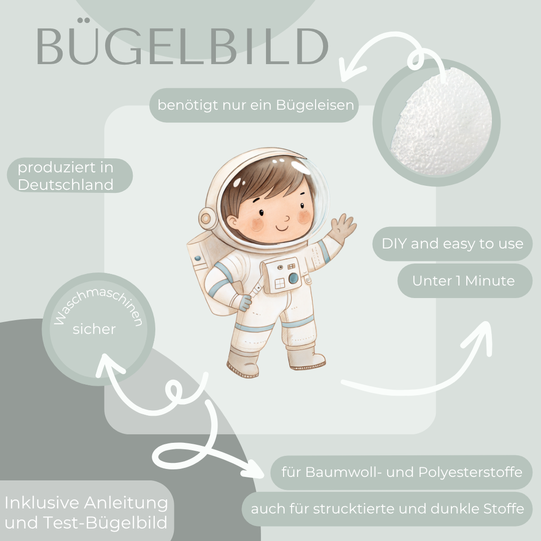 Astronaut- Bügelbild Eigenproduktion
