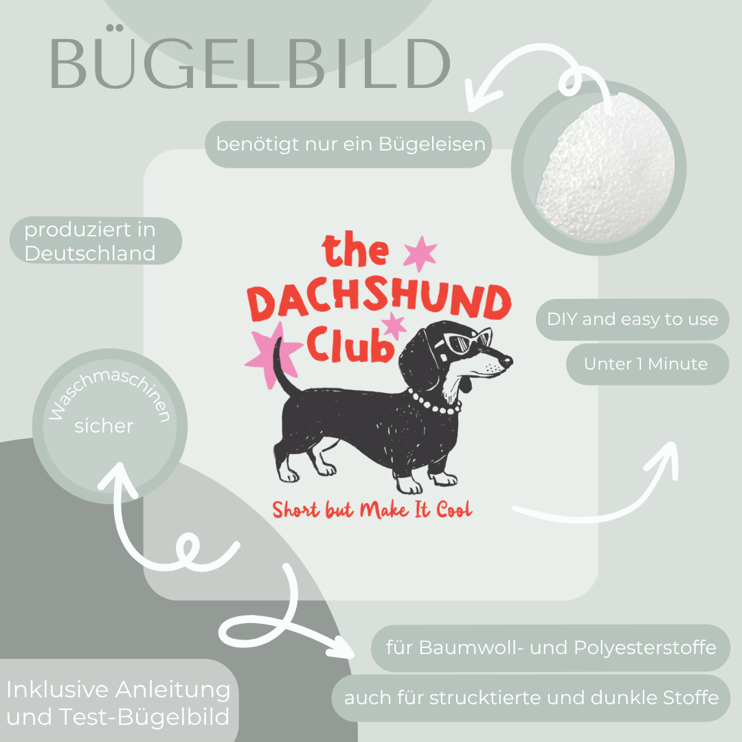 The Dachshund Club- Bügelbild Eigenproduktion