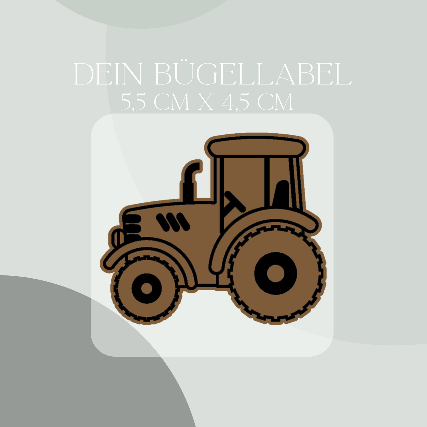 Traktor Bügel Label Bügellabel Eigenproduktion
