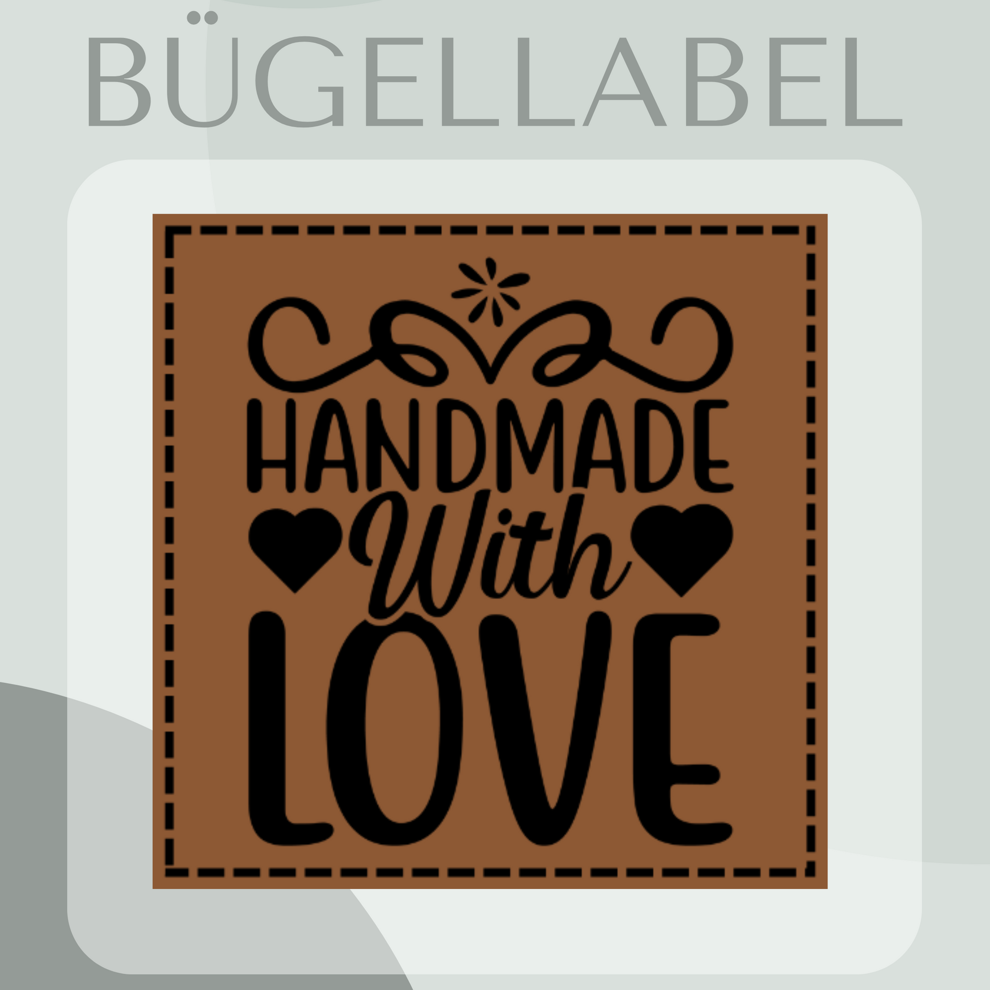 Bügellabel handmade with love