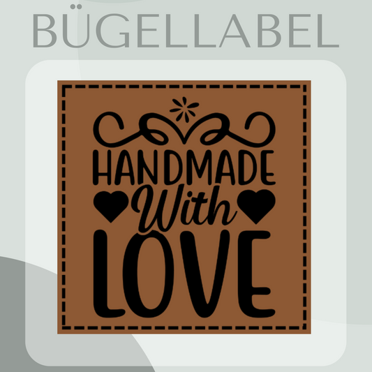 Bügellabel handmade with love