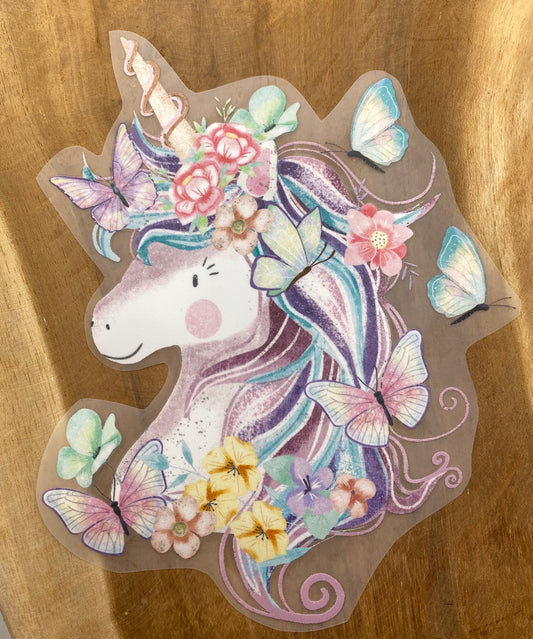 Aquarell Einhorn mini Bügel-Bild Eigenproduktion