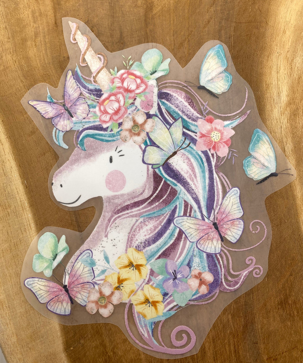 Aquarell Einhorn maxi Bügel-Bild Eigenproduktion